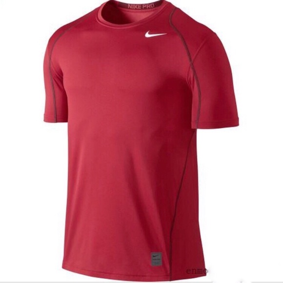 red nike pro shirt